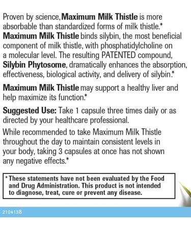 Maximum Milk Thistle 240mg - 90 Caps - Liver Detox Support with Silybin Phytosome - Natural Wellness - Buy Online on GoSupps.com