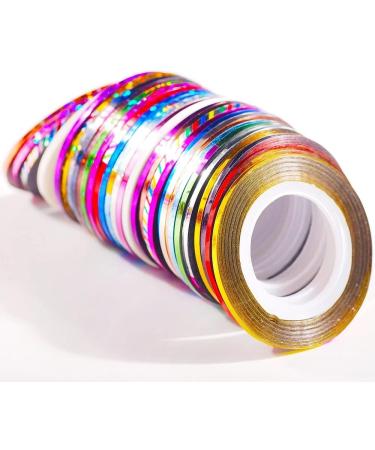 10 Rolls Glitter Nail Art Striping Tape Lines Width 2mm-Striping Tape for Nail Art-Nail Striping Tape Foil-Nail Striping Tape Thick-Nail Striping Tape with Dispenser-Self-Adhesive DIY Nail Art Tape - Buy Online on GoSupps.com
