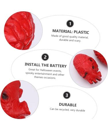 DIKACA Halloween Theme 2 Pcs Simulated Organ Lunch Box Halloween Body Parts Scary Body Parts Halloween Organs Prop Halloween Horror Decor Fake Body Parts Fake Heart Plastic Emulator - Buy Online on GoSupps.com