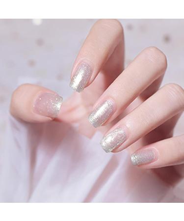 Glitter Silver Nail Polish Quick Dry Long Lasting Shimmer Nail Varnish Sparkle Metallic Effect No UV Needed Nail Paint Nail Polish Art Manicure Gifts for Women Girls DIY Home(10ML) - Buy Online on GoSupps.com