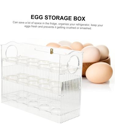 PRETYZOOM Egg Storage Box Eggs Egg Holder for Fridge Egg Container for Refrigerator Egg Tray Egg Box Dedicated 25.2X19.5CM As Shown - Buy Online on GoSupps.com