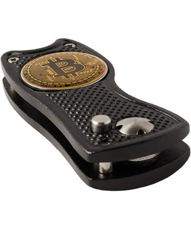 HODL 21 Bitcoin Golf Divot Repair Tool - All-Metal 3-in-1 Golf Multitool | Foldable with Pop-up Button & Magnetic Ball Marker - Buy Online on GoSupps.com