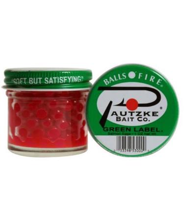Pautzke Bait Balls O' of Fire Green Label Salmon Eggs 1 Ounce Oz Jar
