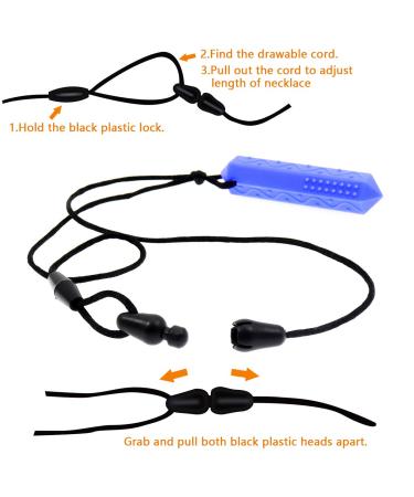 Sensory Chew Necklace - Diamond Shape Chewable Jewelry for Kids | Food Grade Silicone for Autistic ADHD Oral Motor - Boys and Girls - Buy Online on GoSupps.com