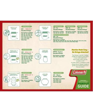 Coleman Standard String Tie #21 Mantles - 2 Packages of 4 Mantles (8 Total) - Buy Online on GoSupps.com
