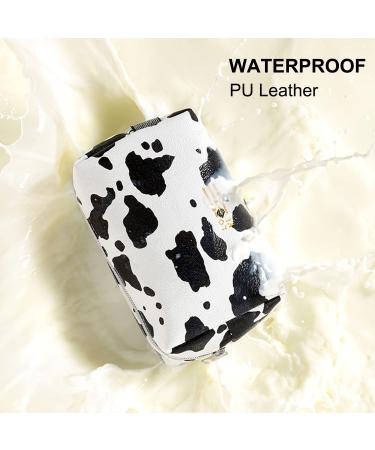 MIRASON Set of 3 Makeup Bags for Purse and Travel - PU Leather Cosmetic Organizer Set - Cow Print, Washable and Waterproof - Great Gift for Women and Girls - Buy Online on GoSupps.com