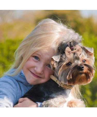 Fezf 20-Piece Dog Hair Accessories Set - Rubber Band Loops & Arches for Long-Haired Pets - Random Colors - Buy Online on GoSupps.com