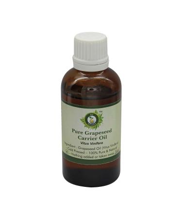 Grapeseed Oil | Vitus Vinifera | For Hair | For Face | For Skin | For Body | For Cooking | 100% Pure Natural | Cold Pressed Grapeseed Oil | Unrefined Grapeseed Oil | 30ml | 1.01oz By R V Essential 30ml (1.01 Ounce)