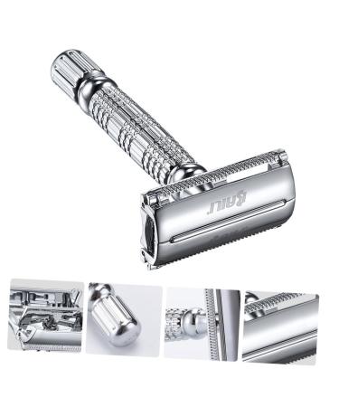 FOMIYES Stainless Steel Safety Razor - Manual Shaver with Double Blade Chrome-Plated Double-Sided Holder for a Superior Shaving Experience - Buy Online on GoSupps.com
