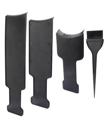 4 Pieces Balayage Highlighting Board and Brush Kit Flat Top Comb Paddle Board Hair Coloring Brush for Hair Dye Salon Uses Hair Color Application
