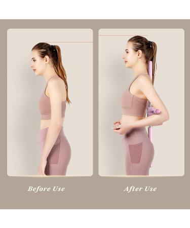Grafken Adjustable Yoga Stick for Posture Correction - Pink | Back Brace for Adults & Kids - Buy Online on GoSupps.com