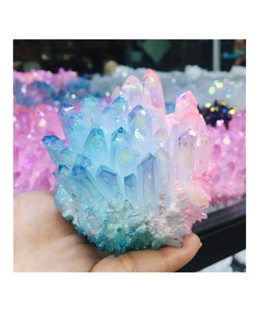 Natural Crystal Rough Very Beautiful Angel Titanium Quartz Stunning Rainbow Minerals (Color : 400-450g)