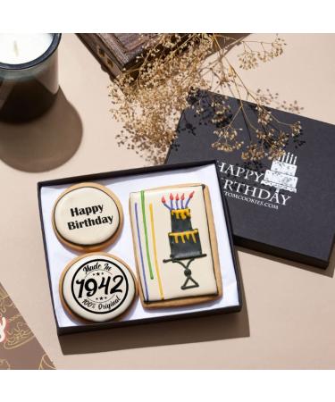 80th Birthday Cookies Gift Basket - Gourmet Cookie Box for Turning 80 - Kosher B-Day Care Package for Women & Men - Buy Online on GoSupps.com