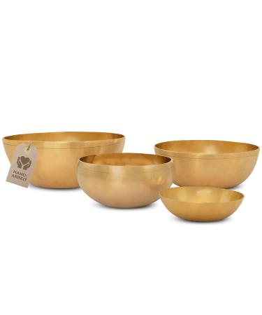 Massage -Expert Sound bowl Set Profi 4 x Tibetan sound bowl from mini 13.5 cm - high tone to large 26.0 cm - deep sound for sound massage sound therapy relaxation & yoga sound bowl set for professional 4 singing bowls