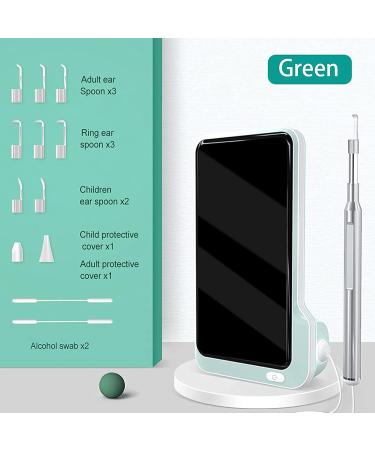 Otoscope Ear Wax Removal Kit 3.9mm HP 5 Inch Screen Digital Otoscope Handheld Visual Ear Cleaning Scope Endoscope Ear Scope for Adults Kids &Pets Green - Buy Online on GoSupps.com
