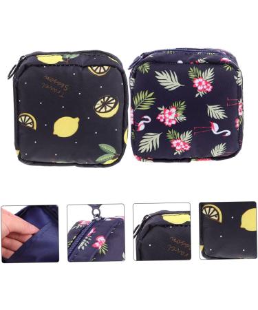 PLAFOPE 4pcs Sanitary Napkin Storage Bag Set - Portable Wash Bags for Travel and Purse - Zippered Canvas Mini Storage Bags - Buy Online on GoSupps.com