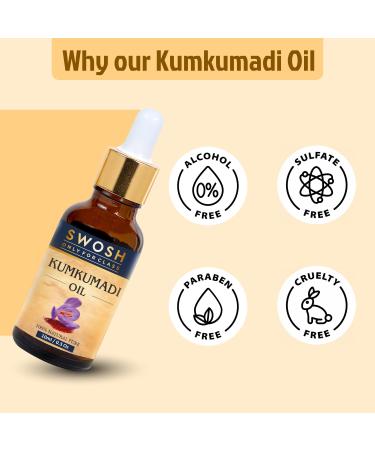 SWOSH Ayurveda Kumkumadi Tailam - 100% Vegan Saffron Face Oil for Glowing Skin (10ml) | Chemical Free Revives & Repairs Dull Skin - Buy Online on GoSupps.com