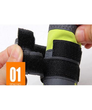 Truelove Waterproof Dog Shoes with Reflective Strips - Black Anti-slip Rain Boots for Paw Protection (TLS3961) - Buy Online on GoSupps.com