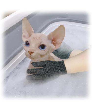 6 Pack Sphynx Cat Bath Gloves - Exfoliating Glove for Hairless Cats | Sphynx Shower Body Scrub - Buy Online on GoSupps.com