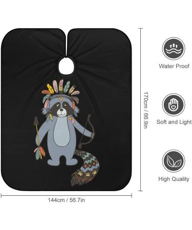 Buy Indian Raccoon Panda Professional Hair Cutting Cape Snap Closure Hairdressing Apron for Salons & Barbers International Shipping - Buy Online on GoSupps.com