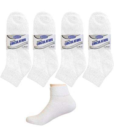 Diabetic Ankle Circulatory Socks for Men | Health Support | Loose Fit | White 10-13 - Buy Online on GoSupps.com
