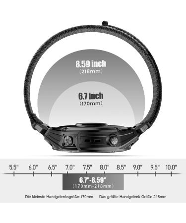 Shop 22mm Black Nylon Bracelet for Garmin Fenix 7/6 Pro/5 Velcro Strap for Epix 2/Forerunner 945/955 - Ultralight & Durable - Buy Online on GoSupps.com