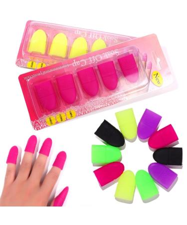 Phantomsky 10-Piece Nail Polish Remover Clips Set | Durable & Reusable Gel Nail Art Tools | UV Nail Light | Pink - Buy Online on GoSupps.com
