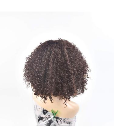 Short Afro-Style Curly Wigs for Black Women - Heat-Resistant Light Brown & Black Curls - Buy Online on GoSupps.com