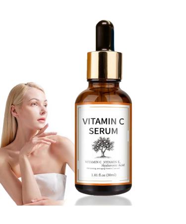 Bio Face Serum with Vitamin C, Hyaluronic Acid and Vitamin C, Vitamin C Serum, Anti-wrinkle, Anti-spot, Anti-aging and Moisturizing. Also Ideal As Eye Cream (1pc)