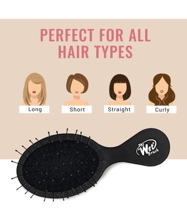 Wet Brush Squirt Detangler Hair Brush - Black - Mini Detangling Brush with Ultra-Soft IntelliFlex Bristles for Pain-Free Hair Styling - Buy Online on GoSupps.com