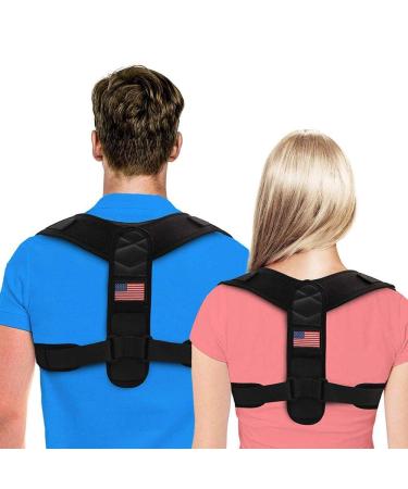 Posture Corrector for Women and Men back brace shoulder brace back supports belt Adjustable & Breathable Straightener Pain Relief for Upper Back Shoulders Neck (28-44 in)