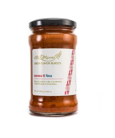 Elli & Manos Greek Flavor Bursts - Tomato & Feta - 280gr/9.88oz - highly concentrated spread/veggie dip Tomato, Feta, Herbs