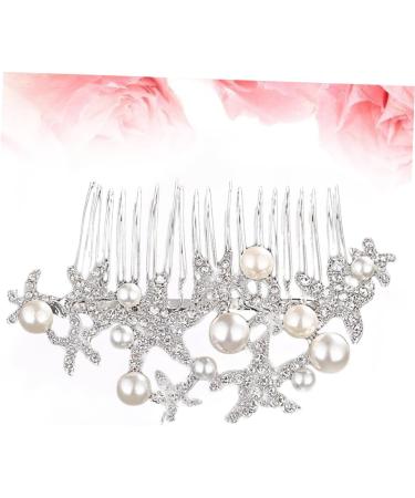 Housoutil Rhinestone Hair Headwear for Women Hair Combs for Women Alloy Hair Comb Hair Rhinestones Hair Comb for Bride Rhinestone Comb Tiara Crystal Hair Comb Women's Pearl Wedding - Buy Online on GoSupps.com