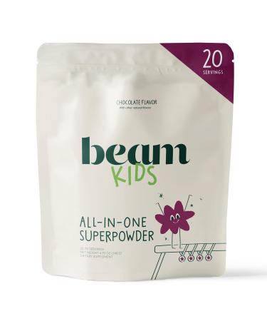 Beam Kids All in One Superfood Powder Nutritional Shake Organic Greens Probiotics Vitamins Immune Support Gut Health Superfood Drink Daily Nutrition for Children No Artificial Sweeteners Chocolate 8 Ounce (Pack of 1)