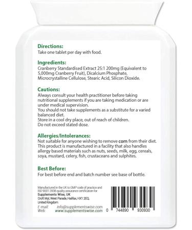 Cranberry Tablets 5000mg - UTI & Bladder Infection Treatment - 90 Pills for Cystitis Remedies - Kidney Cleanse - UTI Treatment for Women and Men - Buy Online on GoSupps.com