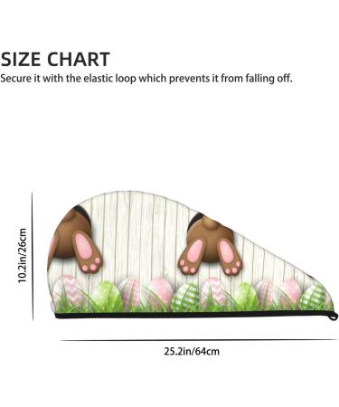 Buy Brown Bunny Hair Towel Wrap - Quick Drying Hair Turban with Button | Perfect Hair Drying Towel for All Hair Types - Buy Online on GoSupps.com