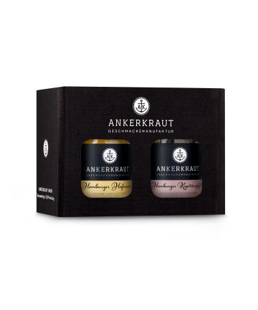 Ankerkraut box for fishheads with harbor curry and captain's pepper from Hamburg in a cork glass - Buy Online on GoSupps.com