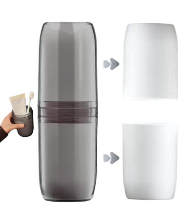 Portable Toothbrush Holder Case - Disassemble into 4 Cups for Travel Camping & Business Trips - Essential Travel Accessories 3x8.7 Inch - Buy Online on GoSupps.com