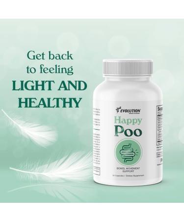 Evolution Advance Happy Poo Colon Cleanser - Probiotic for Gut Health, Bloating, Constipation Relief - Psillium Husk, Cascara Sagrada, Lactobacillus, MCT Oil - 30 Capsules - Buy Online on GoSupps.com