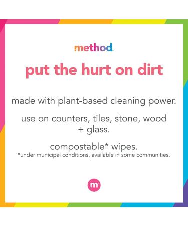 Method All-Purpose Cleaning Wipes - Pink Grapefruit Multi-Surface Compostable 70 Count (Pack of 6) - Eco-Friendly Cleaning Solution for Home & Office - Buy Online on GoSupps.com