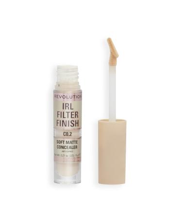 Makeup Revolution IRL Filter Finish Concealer Medium to Full Coverage Matte Finish C0.2 Fair Skin Tones 6g C0.2 6 g (Pack of 1) - Buy Online on GoSupps.com
