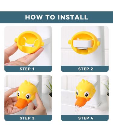 MHWAN WATING TACK BURCHING: Universal Faucet Extension for Kids - Cartoon Duck & Elephant Design Mold-Free & Anti-Aging - Buy Online on GoSupps.com