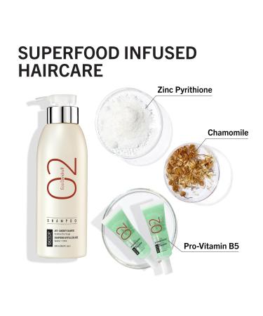 Biotop Professional 02 Eco Dandruff Shampoo - Hydrating Dry Scalp Treatment with Pro Vitamin B5 & Zinc Pyrithione - 16.9oz for Irritation Relief & Dandruff Prevention - Buy Online on GoSupps.com