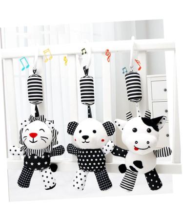 Buy Toyvian Black and White Newborn Toy - Adorable Rattle with Animal Motifs & Bed Bell for Babies - Buy Online on GoSupps.com