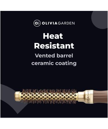 Olivia Garden Expert Blowout Shine Gold & Brown Hairbrush 15mm | International Shipping Available - Buy Online on GoSupps.com