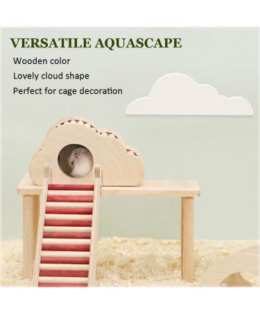 Eyksta Wooden Hamster House - Cozy Hideout with Stairs | Best Hamster Accessories (17x8.5x8.8 cm) - International Shipping Available - Buy Online on GoSupps.com