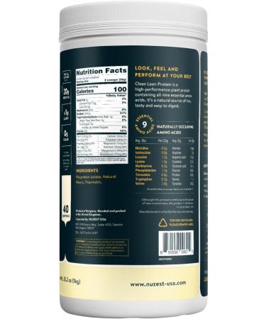 Nuzest - Pea Protein Powder - Clean Lean Protein Premium Vegan Plant Based Protein Powder Dairy Free Gluten Free GMO Free Protein Shake Smooth Vanilla 40 Servings 2.2 lb Vanilla 2.2 Pound (Pack of 1) - Buy Online on GoSupps.com