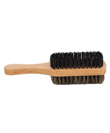 Double-Sided Beard Brush with Wooden Handle | Premium Shaving & Facial Hair Comb for Men - Buy Online on GoSupps.com
