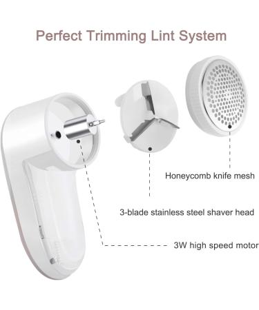 SIKITUT Fabric Shaver & Defuzzer - Rechargeable Lint Remover with 2 Replaceable Stainless Steel Blades for Sweaters & Garments - Buy Online on GoSupps.com