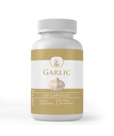 Pure Original Ingredients Garlic Capsules (100 Capsules) Always Pure No Additives Or Fillers Lab Verified 100 Count (Pack of 1)